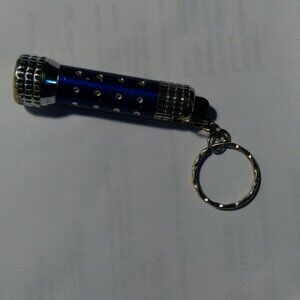 SMALL BLUE LED FLASHLIGHT KEY RING